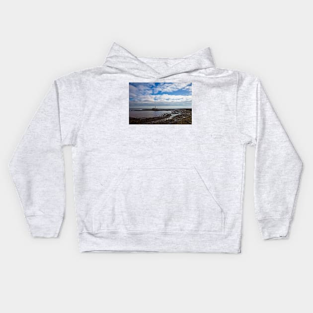 St Mary's Island and Lighthouse Kids Hoodie by Violaman